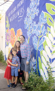 you belong in the wildflowers mural in south austin