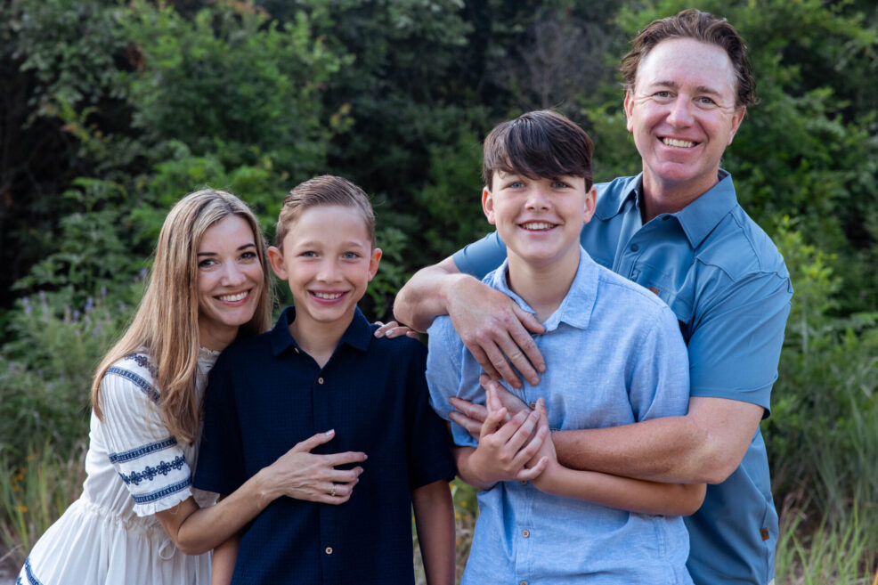 family photo session at bull creek park