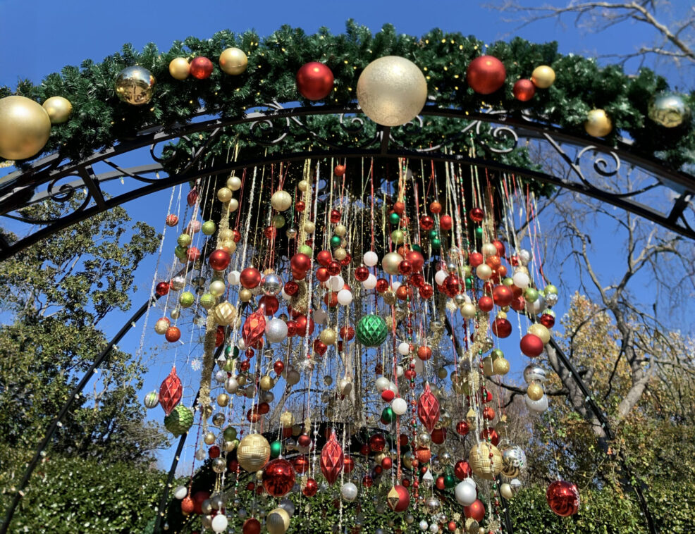 Dallas Arboretum and Botanical Garden decorated for christmas