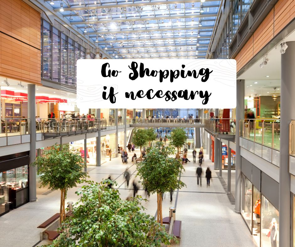 go shopping if necessary graphic