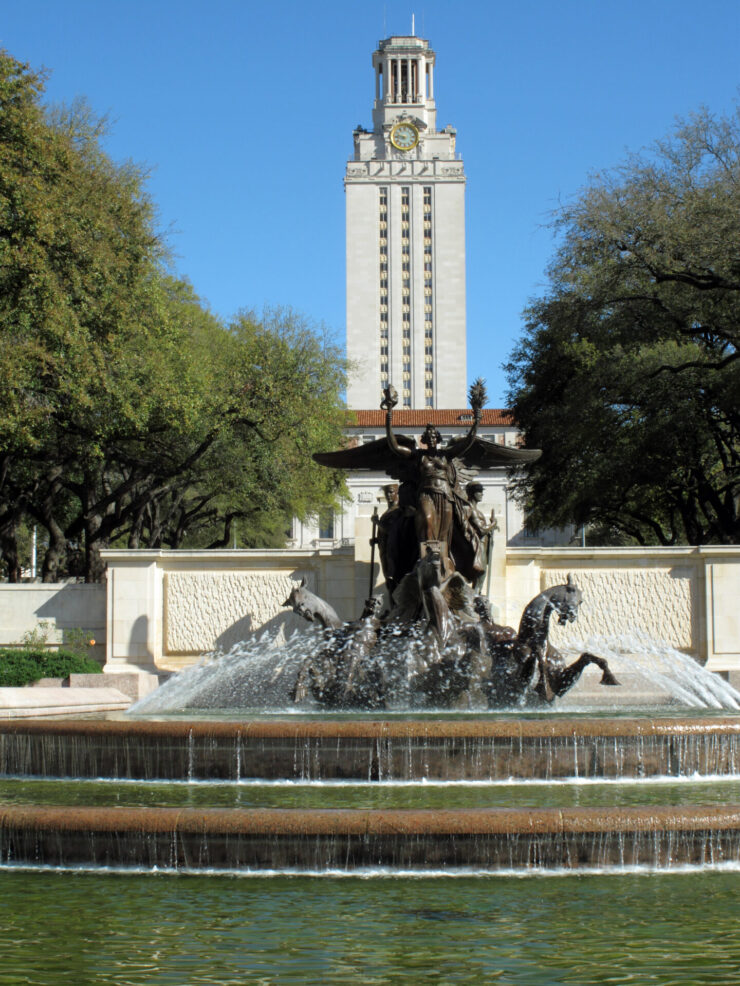 littlefield fountain on ut campus