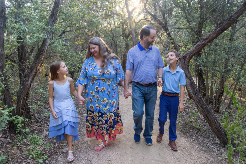 family photo session on austin trails