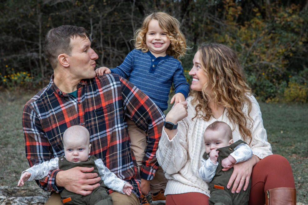 family photo session at bull creek in austin, texas