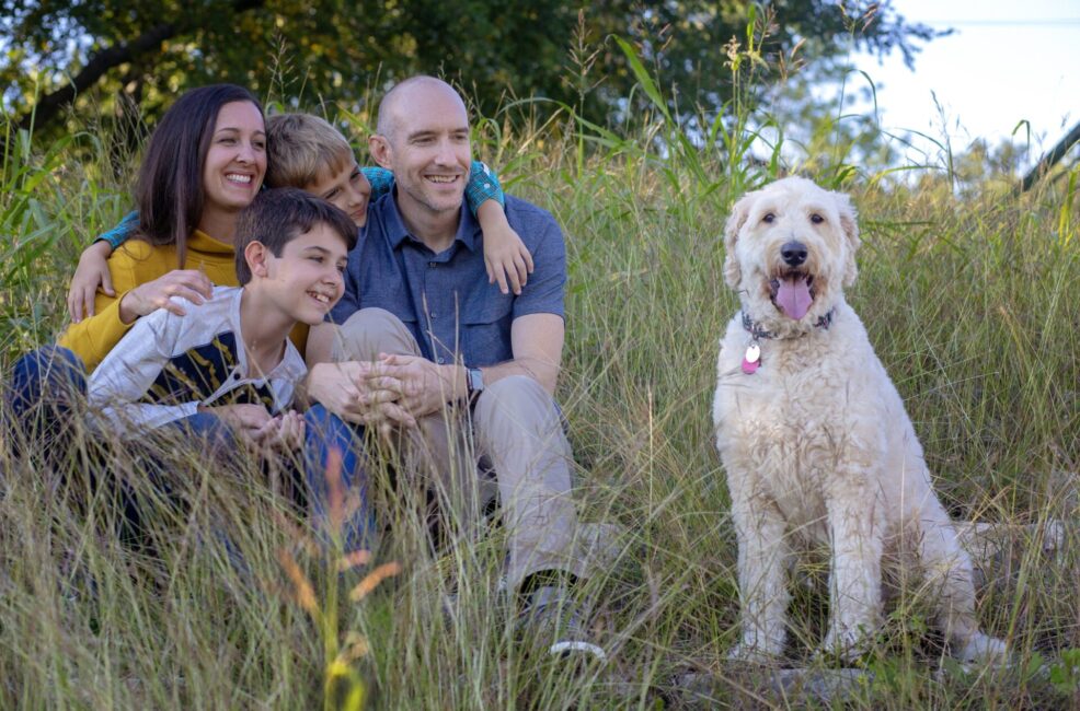 family photo session at northwest park in central austin